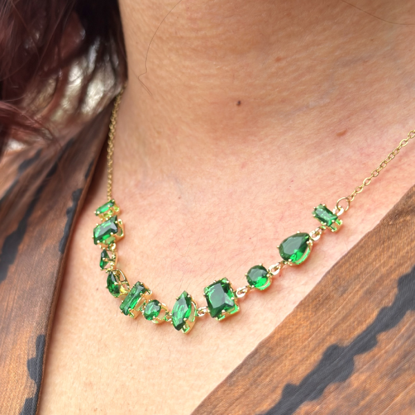 EMERALD FOR HER NECKLACE EARRING COMBO