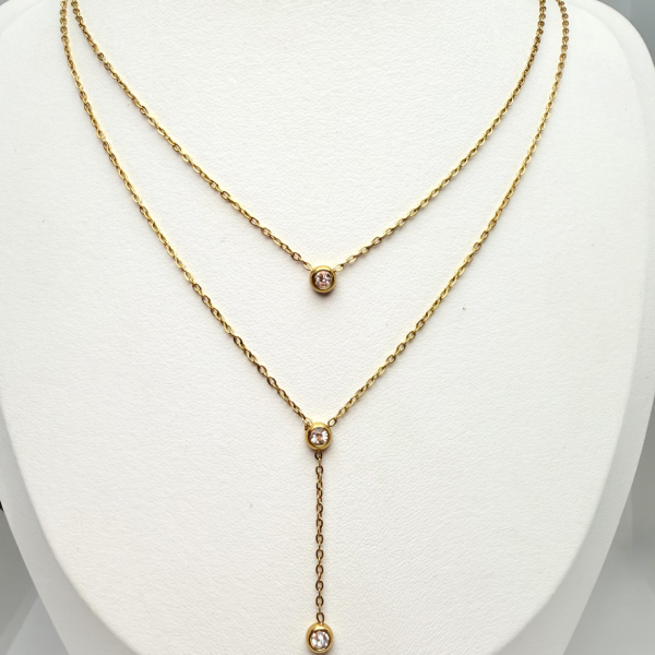 DOUBLE LAYER MINIMAL NECKLACE