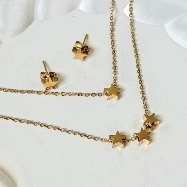 DOUBLE LAYER STAR WITH STUD