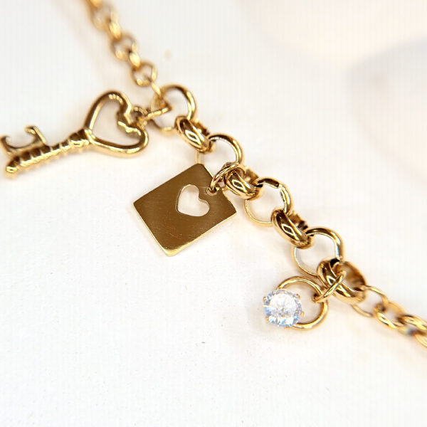 LOCK KEY & RING BRACELET